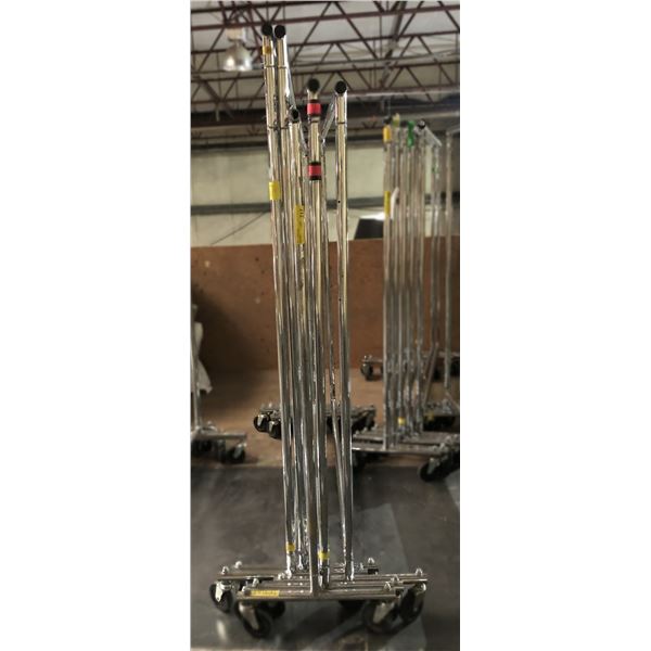 Group of 5 clothing racks - misc. sizes