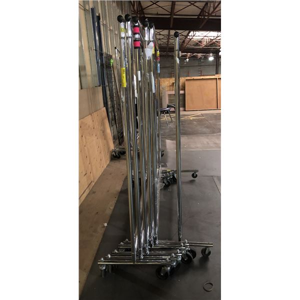 Group of 6 clothing racks - misc. sizes