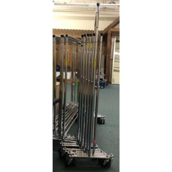 Group of 7 clothing racks - misc. sizes