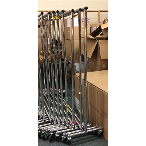 Group of 8 clothing racks - misc. sizes