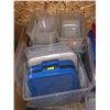 Image 3 : Large group of empty plastic bins w/lids - misc. sizes & colors