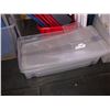Image 4 : Large group of empty plastic bins w/lids - misc. sizes & colors