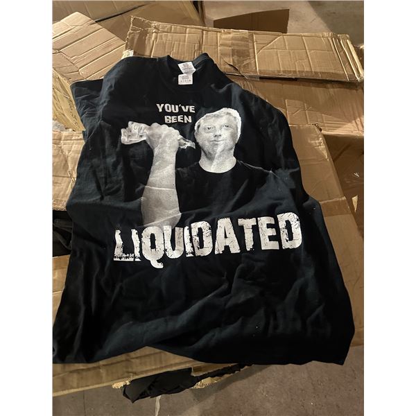 Group of approx. 10 boxes of "you've been liquidated" t-shirts