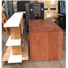 Image 1 : Group of assorted misc items - includes office desk / Ridgid shop Vacuum / wooden 6-drawer dresser e