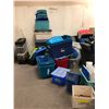 Image 3 : Large group of assorted storage bins, totes & misc