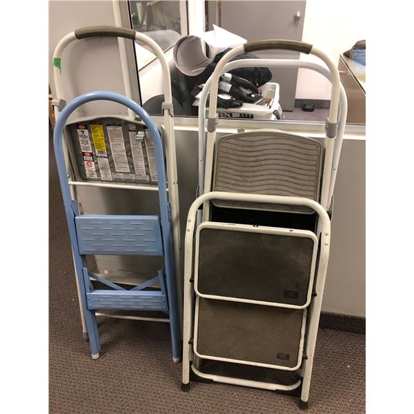 Group of approx 5 assorted step ladders