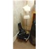 Image 5 : large group of misc. - includes mannequin, boots, uline shelving, protective gear and etc