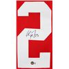 Image 2 : Christian McCaffrey Authentic Signed Red Pro Style Jersey BECKETT