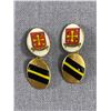 Image 1 : Pair of Antique Enamel Cufflinks,Original Patina in Good Condition