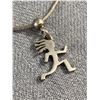 Image 2 : 925 Sterling Silver with Runner Charm Anklet Self Adjustable, Original Patina