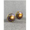 Image 1 : Nice Pair Of Asian Cloisognne Button Earrings