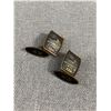 Image 1 : Good Pair Of 24K Gold Inlay Japanese Cuff Links 1930's