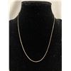 Image 1 : 16" Boxlink Sterling Chain/Necklace
