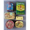 Image 2 : Lot Of Vintage Biscuit Tins, Olive Oil Tin & Maxwell House (No lid)