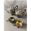 Image 2 : 2 Coffee,Tea, Cream & Sugar Sets. 1 Set Is Wm. A Rogers, S.P Copper & Other is Viking Plate E.P Bras