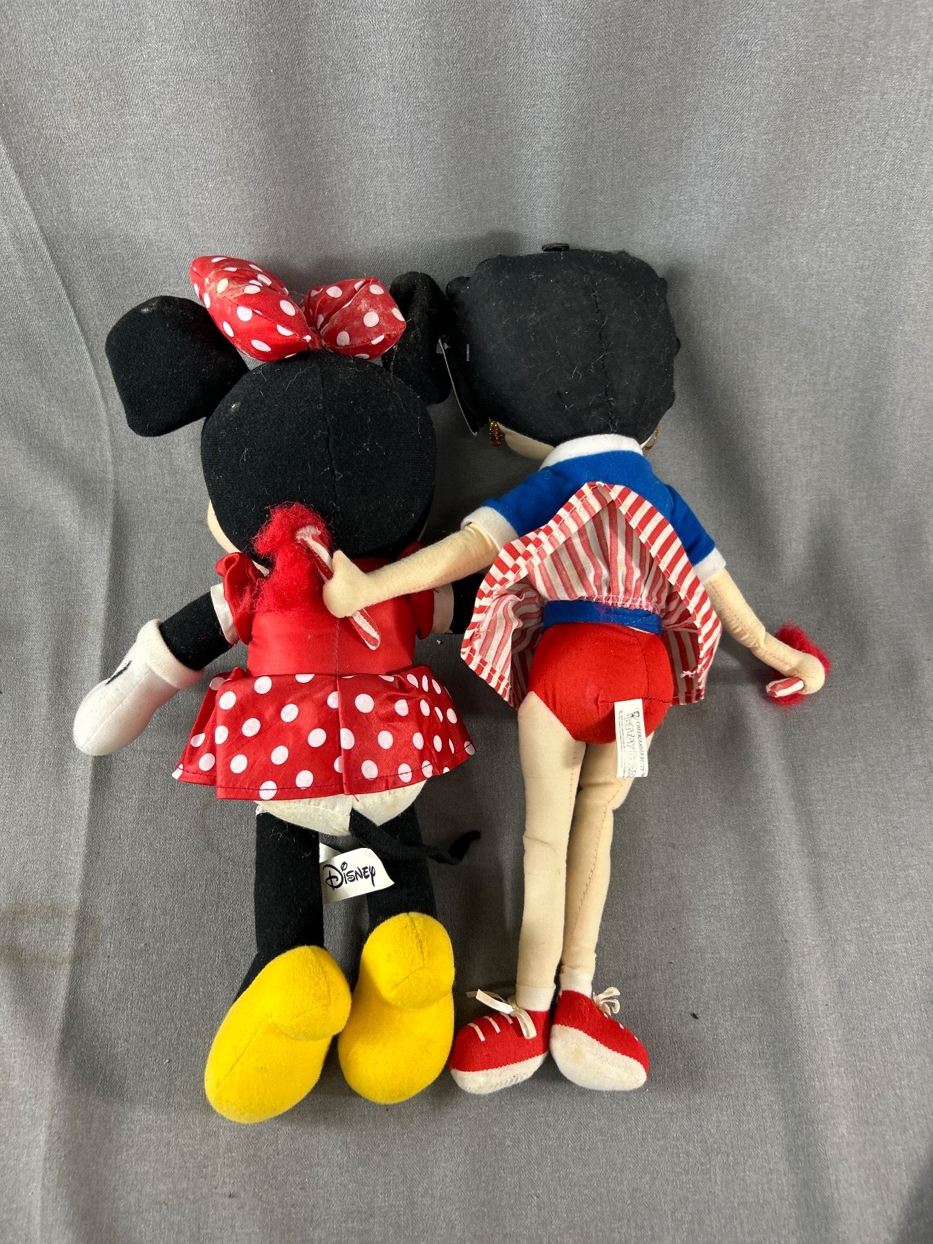 Boop Mouse Lot of Vintage Mickey Mouse, Mini Mouse, Betty Boop Stuffed Figures