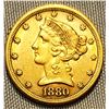 Image 1 : 1880 Liberty Head $5 Gold