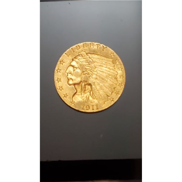1911 Indian Head $2.50 Gold