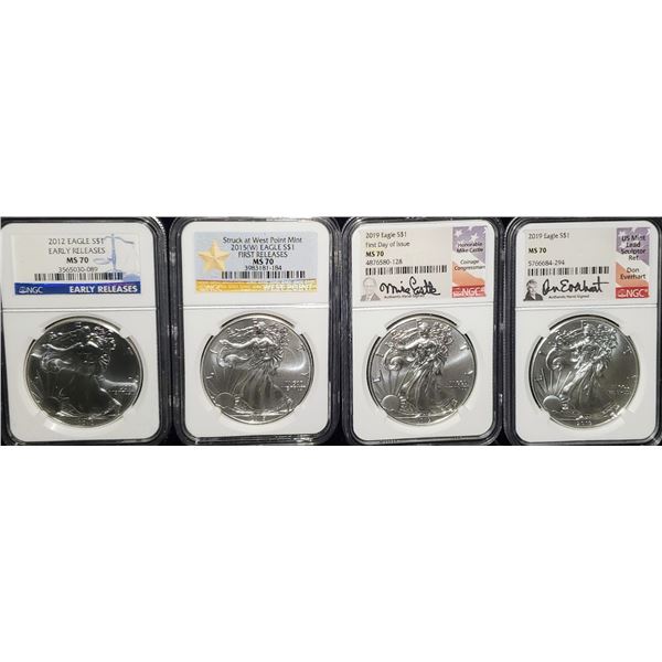 NGC MS70 Silver Eagles