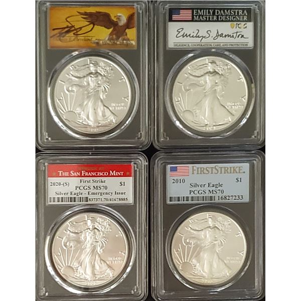 PCGS MS70 Silver Eagles