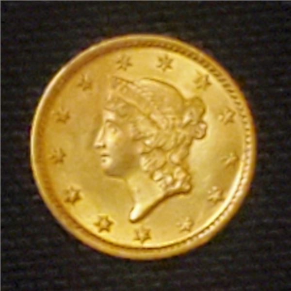 1854 $1 Gold Coin