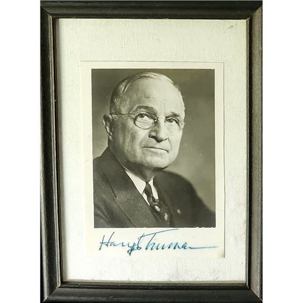 Harry Truman Autographed Picture