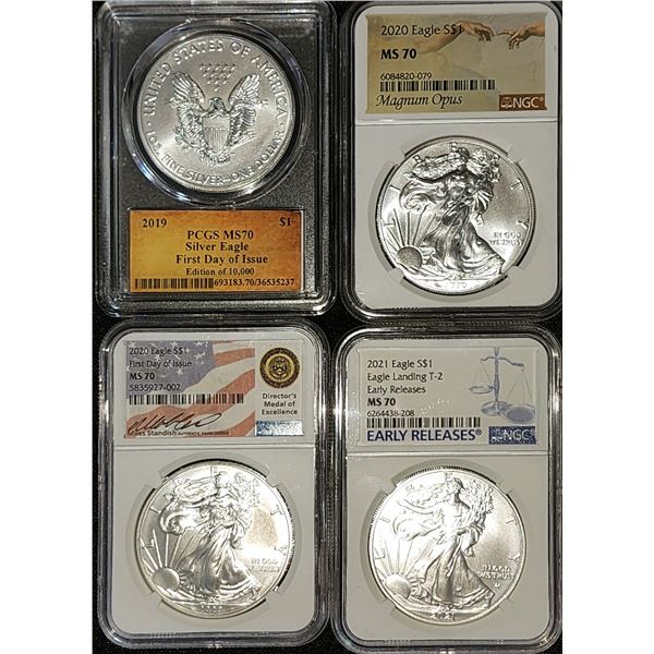 MS70 Silver Eagles