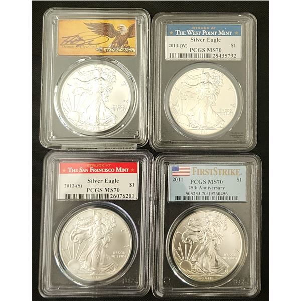 PCGS MS70 Silver Eagles