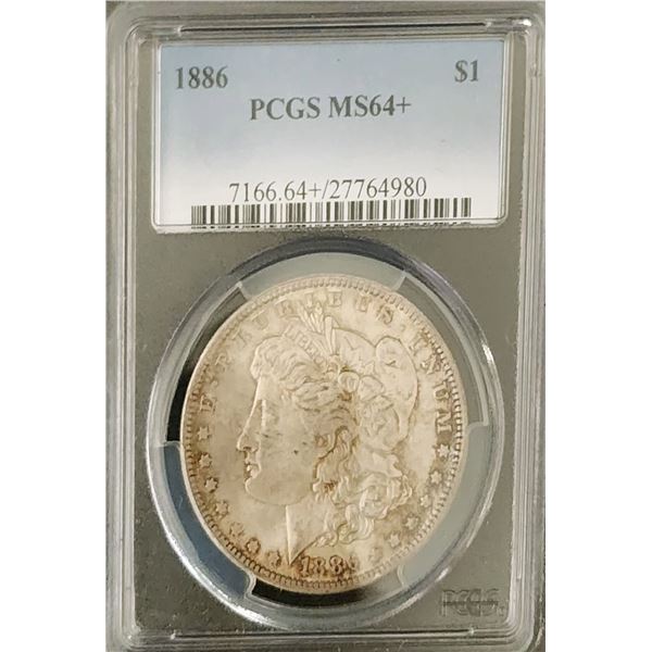 1886 Pcgs Ms64 + Morgan