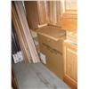 Image 5 : Large Lot of Kitchen Cabinets  3 Base Units, 1 Wall Mount Unit, Oak Finish, 3 Bi-fold White Doors, L