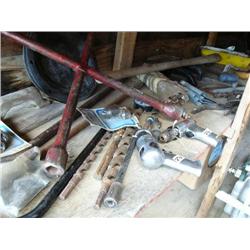 misc Pneumatic Chisels, 1 4-way Tire Tool, Various Drill Bits, 1-Cummings Mac Air Hammer M#201A, #20