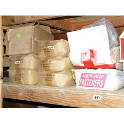 large lot of Screws ( Self drilling 6-20x2-1/4 trim head "SD" PT, 5 Boxes 6x1x6 staples 11 Gauge bri