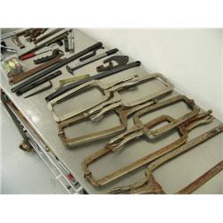Large Lot of Specialized Clamping Tools and Stapler and Hacksaw  (1)