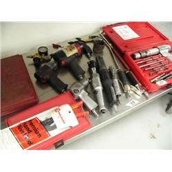 Mac Tool Air Hammer Kit, Mac Tool Air Hydraulic Rivet Gun, Seven Assorted Air Ratchets  (1)