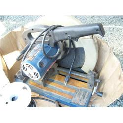 Ryobi C357  14" Cutoff Machine and 1 Grease Gun and Clamp and Rubber Hose  (1)