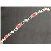 Image 1 : Ruby and Diamond Bracelet, 14k gold, Rubies: Approximately 4.00 carats, Diamonds: Approximately .08 