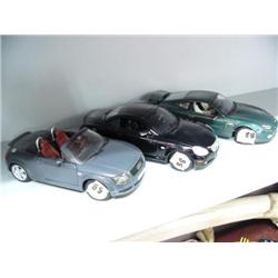 Lot of 3 Model Cars:  All 1/18" Lexus 4C30 Model car, Asten Martin DB7 Vantage, Audi TT Roadster (2)