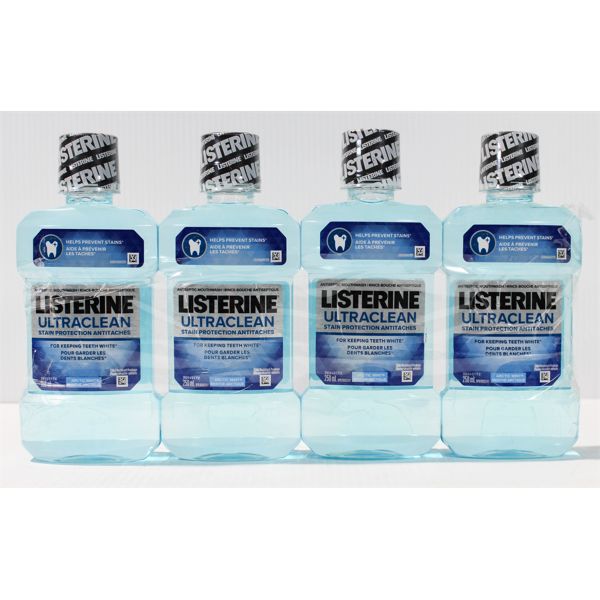 4 PK LISTERINE ULTRACLEAN MOUTHWASH