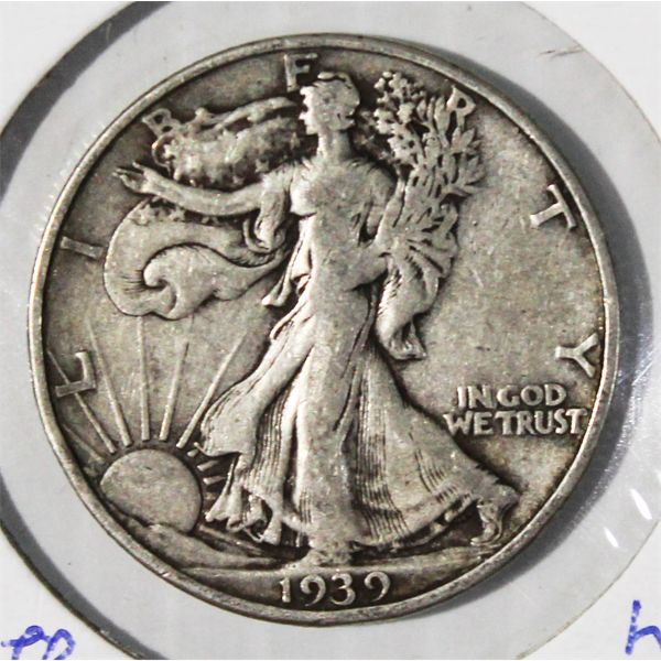 1939 US SILVER WALKING LIBERTY HALF DOLLAR