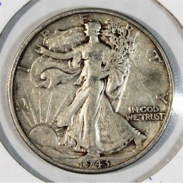 1943 US SILVER WALKING LIBERTY HALF DOLLAR