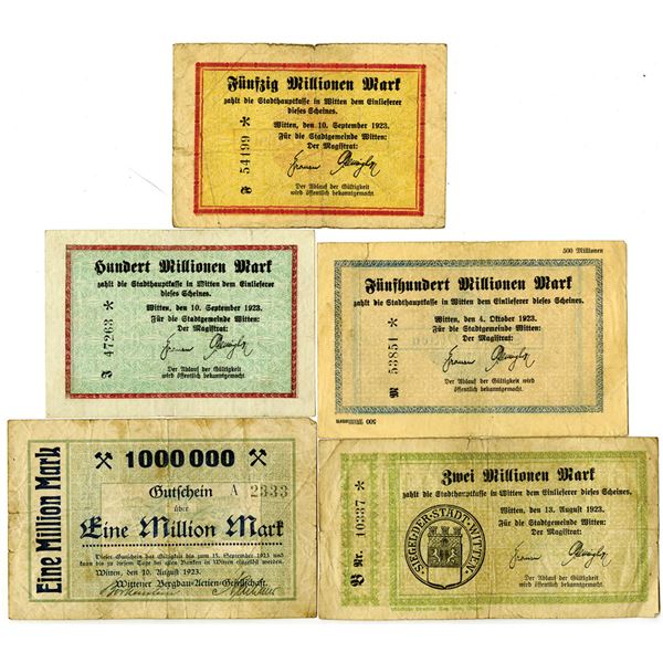 Notgeld Assortment from Witten, 1923