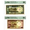 Image 1 : Bank of Sudan, 1964-65, Issued Banknote Pair.