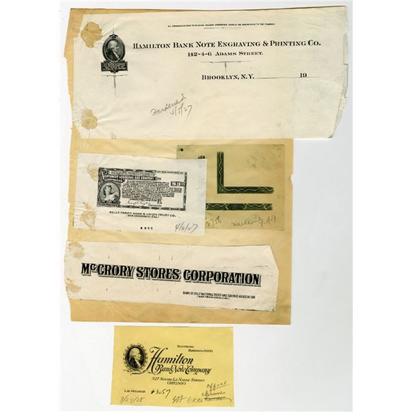 Bank Note Engaving Hamilton Bank Note Engraving & Printing Co. 1927-28 Sample Book Proof ...