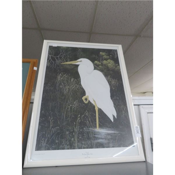 Framed Art The Great White Heron by Smith - 24 x 36