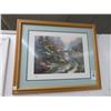 Image 1 : Kinkade Wall Art Still Water Bridge - 20 x 24