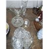 Image 1 : Asst. Crystal and Pressed Glass, Bowls, Candlestick, Picture