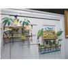 Image 1 : 2-Metal Wall Tiki Hut Décor - 2 X $