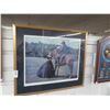 Image 1 : Framed Equestrian Art Fair Well My Love Signed Wilson - 30 x 34