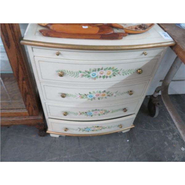 Floral 4 Drawer Small Chest