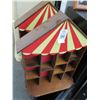 Image 1 : Big Top Style Wooden Display Shelves - Pair